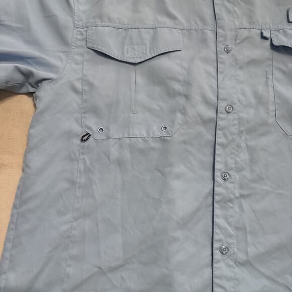 Stillwater Supply Co. Short Sleeve Button Up Shirt Men's Size L Blue - Picture 5 of 6